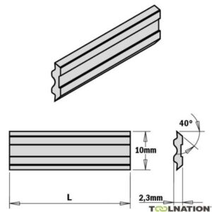Lame réversible  630X10X2.3 CMT REF:795-630-10