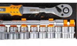 Coffert clé à douille 12 PCS 1/2" 201901 HOTECHE